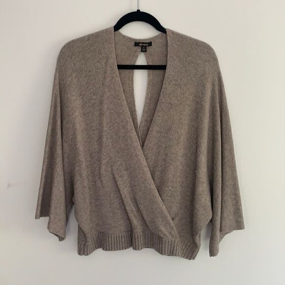 Beige open front/back sweater - Picture 1 of 4